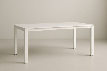 Table rectangulaire en bois aggloméré blanc 180x90x75 cm