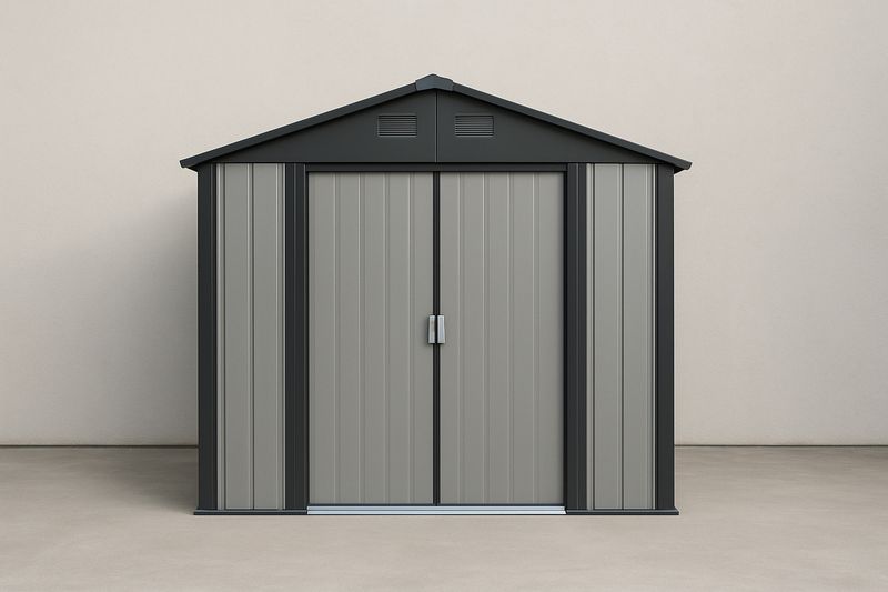 Abri de jardin en métal galvanisé Gris/Anthracite 183x118x184 cm