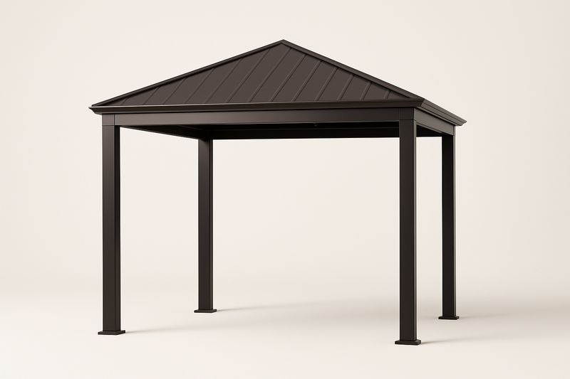 Pavillon de Jardin en Aluminium Brun 3x3m