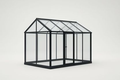 Serre en Aluminium Noir avec Verre Trempé 250x200x210 cm