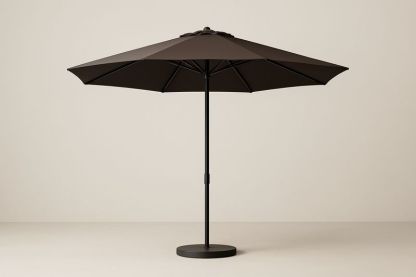 Parasol extérieur 3 m en polyester avec cadre aluminium - Réglable, base incluse