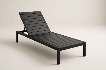 Bain de Soleil en Aluminium Noir