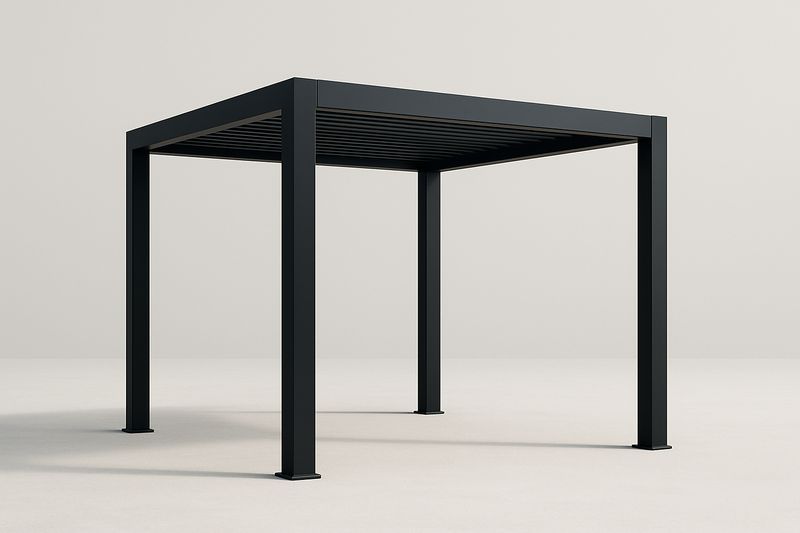 Pergola en Aluminium Noir 300x300x250 cm