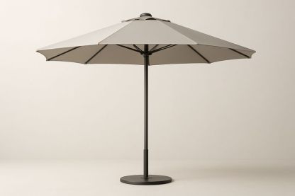 Parasol rond gris aluminium 3m