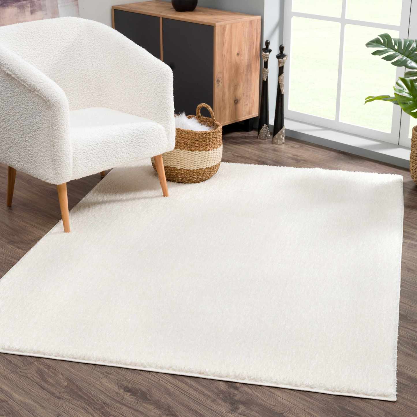 Tapis lavable Judy White