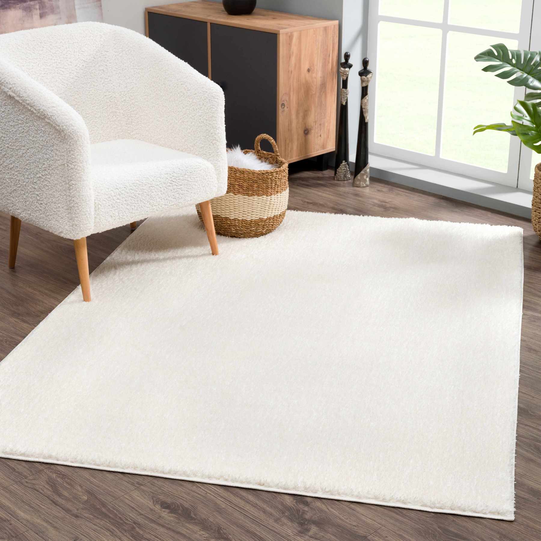 Tapis lavable Judy White