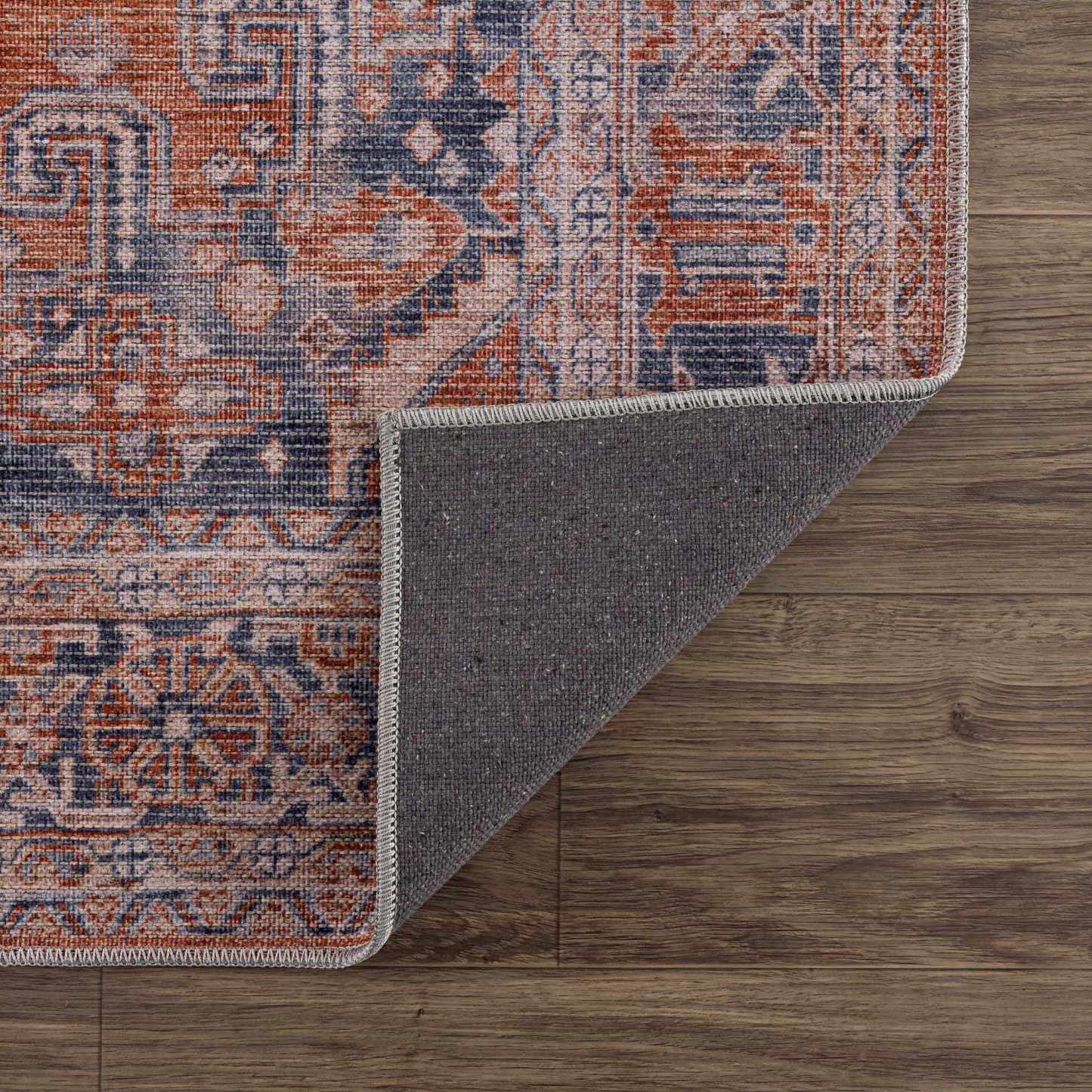 Tapis Taber de style persan orange brûlé
