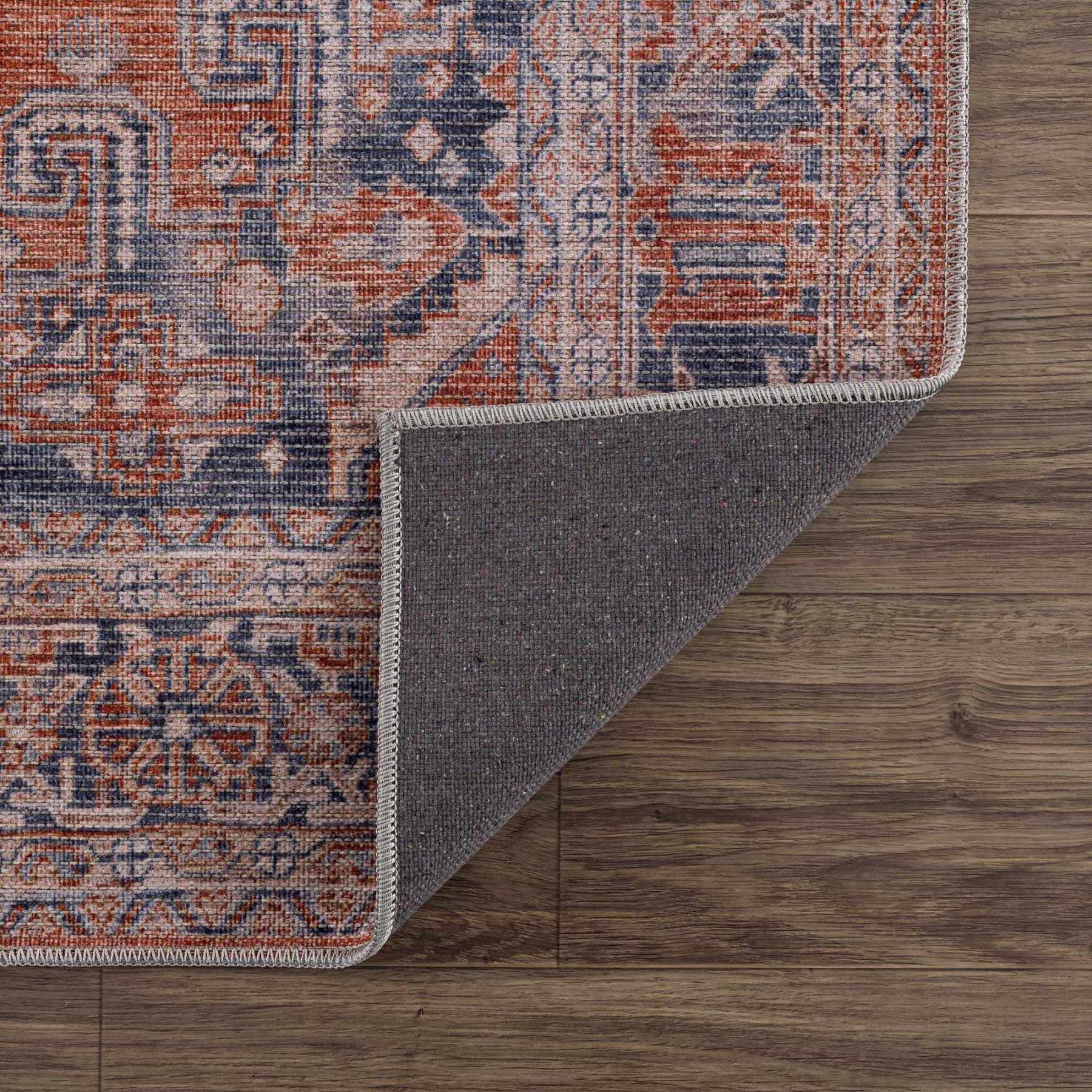 Tapis Taber de style persan orange brûlé