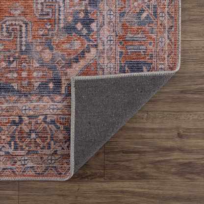 Tapis Taber de style persan orange brûlé