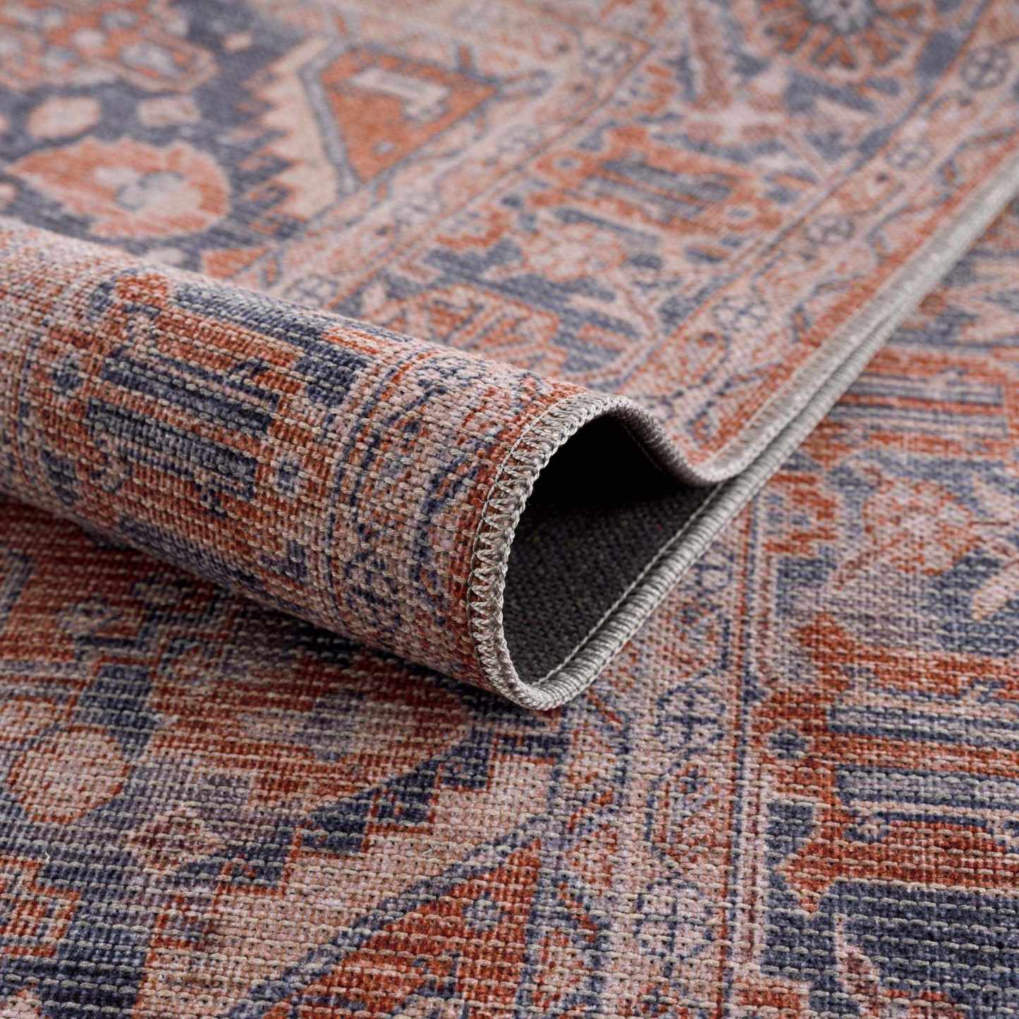 Tapis Taber de style persan orange brûlé