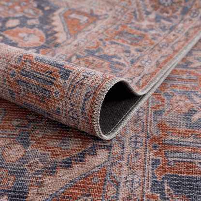 Tapis Taber de style persan orange brûlé