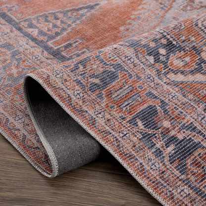Tapis Taber de style persan orange brûlé