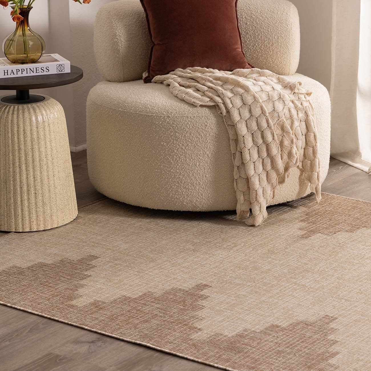 Tapis d'intérieur et d'extérieur Djugun beige