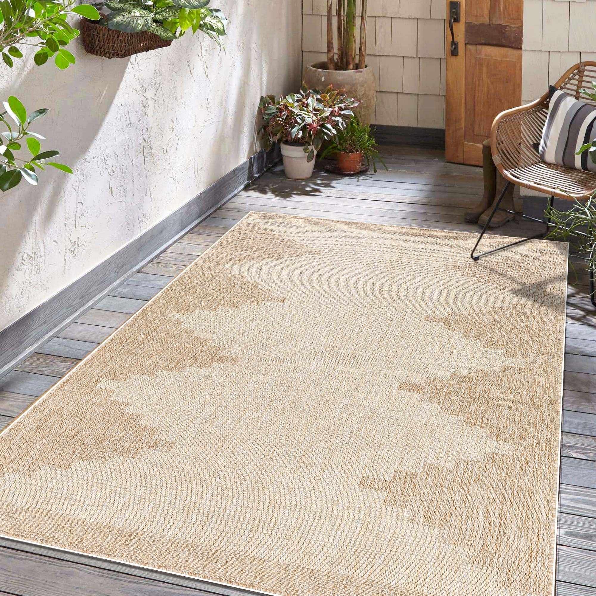 Tapis d'intérieur et d'extérieur Djugun beige