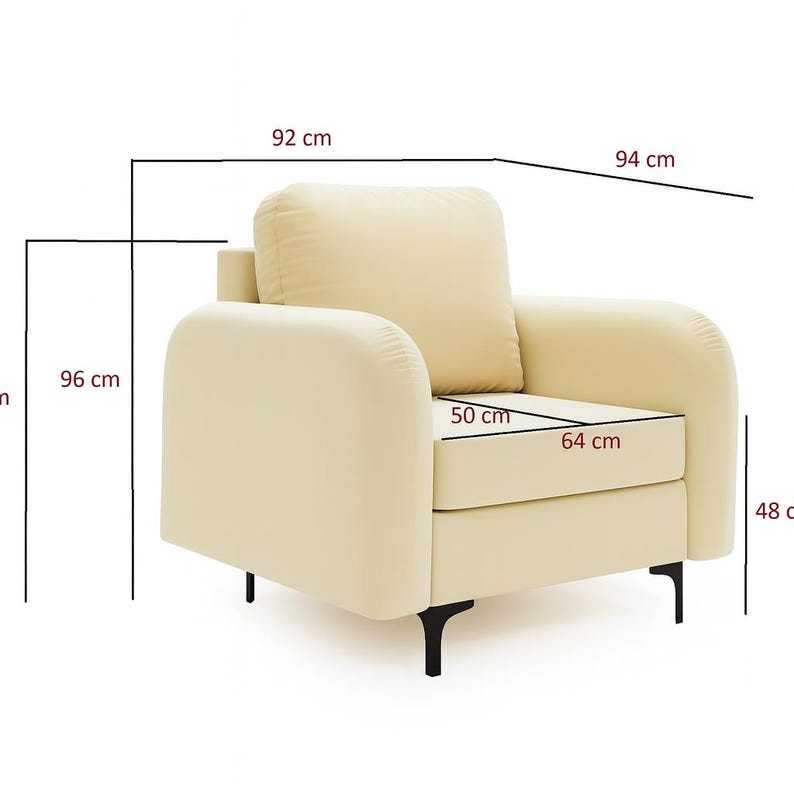 Fauteuil avec choix de couleur de revêtement – Confortable et design | Grand choix de tissus | Fabriqué à la main en Europe