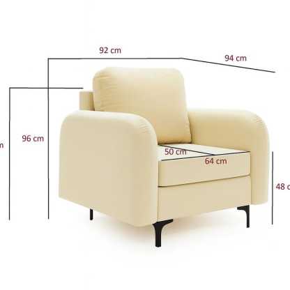 Fauteuil avec choix de couleur de revêtement – Confortable et design | Grand choix de tissus | Fabriqué à la main en Europe