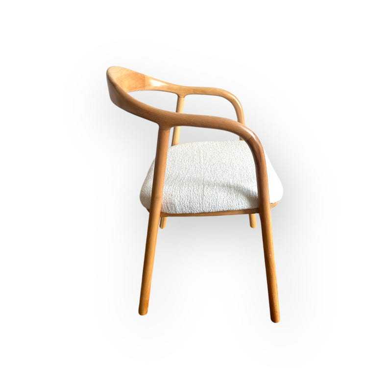 Chaise de salle à manger moderne en bois, chaise en bois naturel pour salle à manger, chaises de salon personnalisées, chaise en bois confortable avec dossier