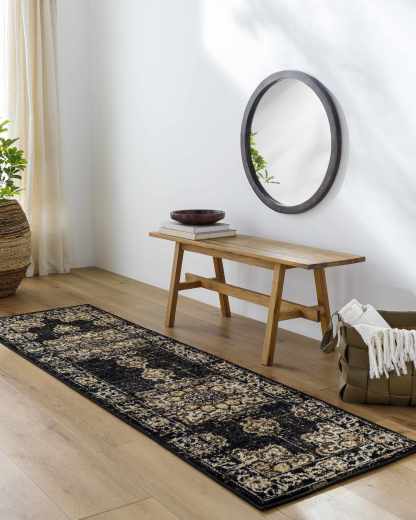 Tapis Lostwithiel à médaillon noir