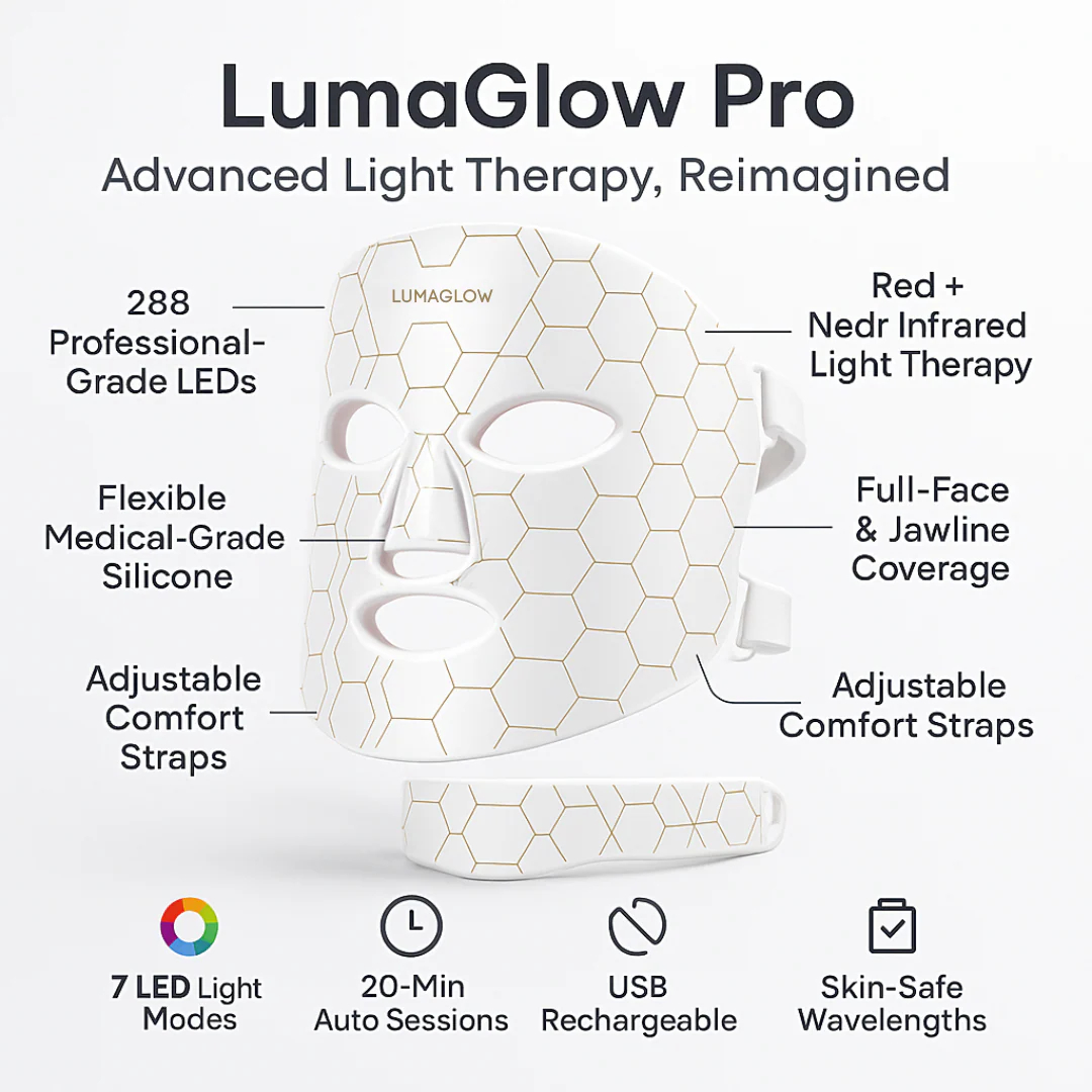 LumaGlow 7-Color LED Face Mask