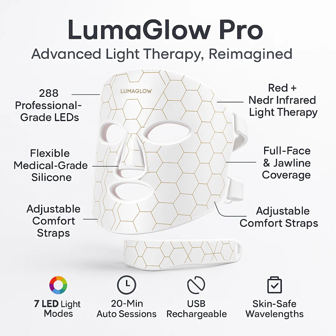 LumaGlow 7-Color LED Face Mask