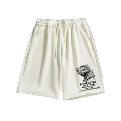 Born to eat Cotton Casual Shorts