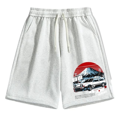 JDM Classic Racing Japanese domestic market Car AE86 Cotton Casual Shorts