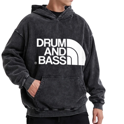 Drum And Bass Vintage Washed Hoodie