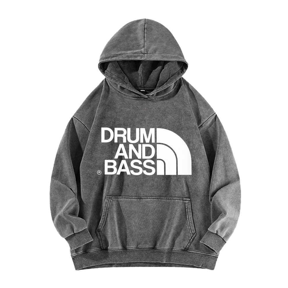 Drum And Bass Vintage Washed Hoodie
