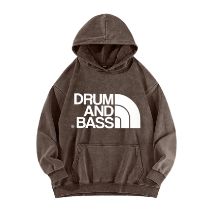 Drum And Bass Vintage Washed Hoodie