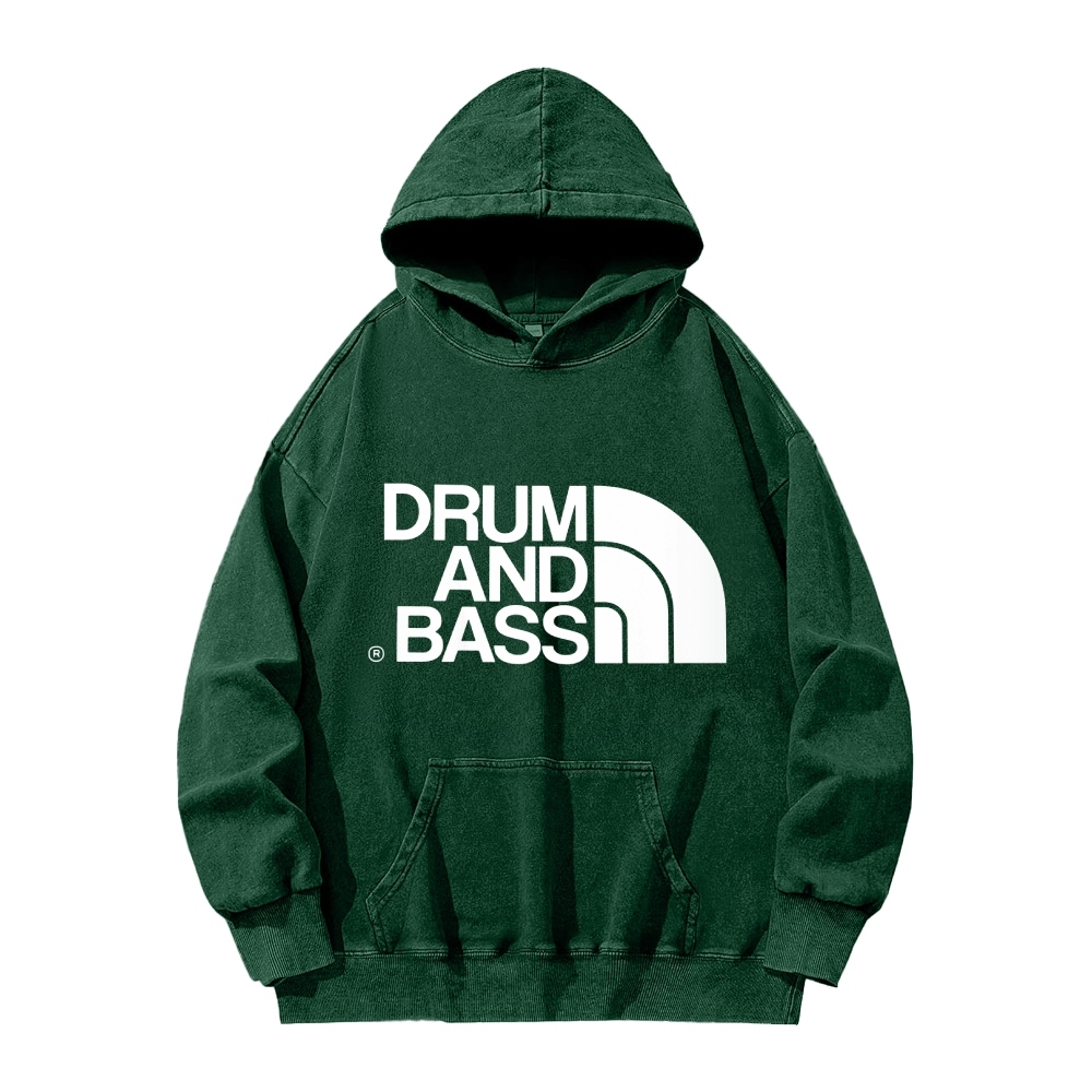 Drum And Bass Vintage Washed Hoodie