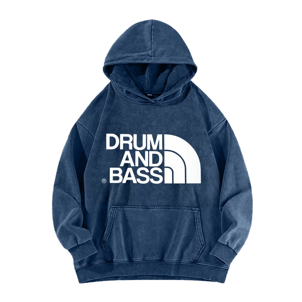 Drum And Bass Vintage Washed Hoodie
