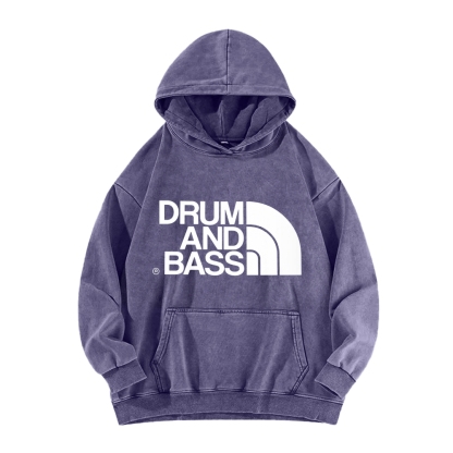 Drum And Bass Vintage Washed Hoodie
