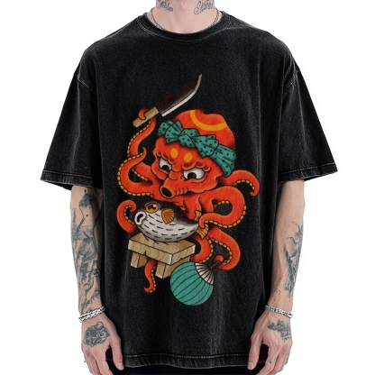 Octopus Chef Vintage Washed T-shirt