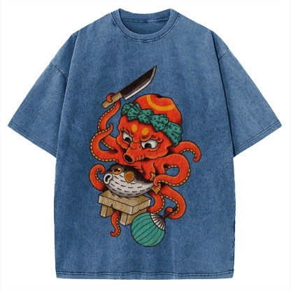 Octopus Chef Vintage Washed T-shirt