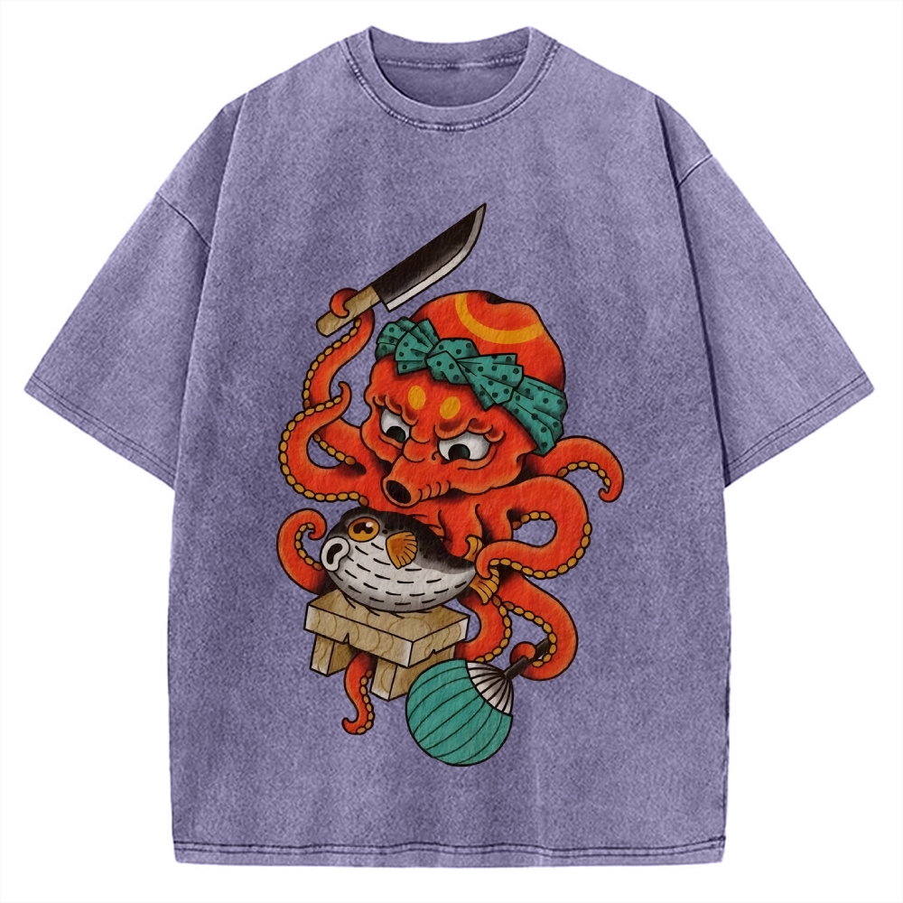 Octopus Chef Vintage Washed T-shirt