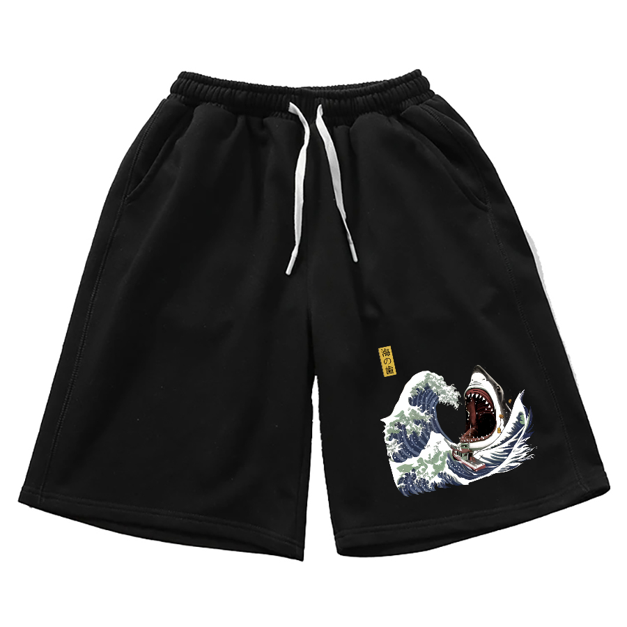Japanese Great White Shark Cotton Casual Shorts