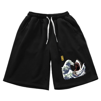 Japanese Great White Shark Cotton Casual Shorts