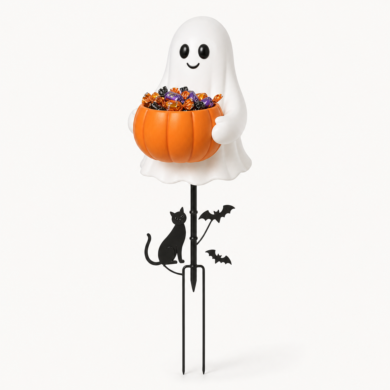 👻 Halloween Ghost Candy Holder Garden Stake-Definedeco