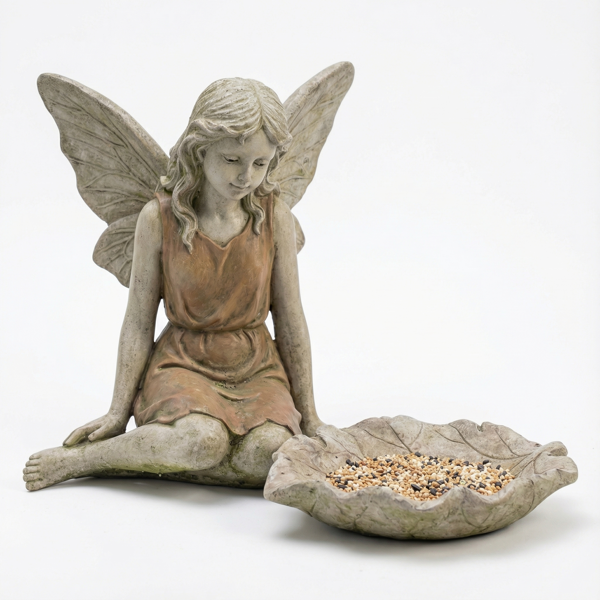 Garden Fairy Bird Feeder Statue – A Peaceful Angel Watching Over Your Garden