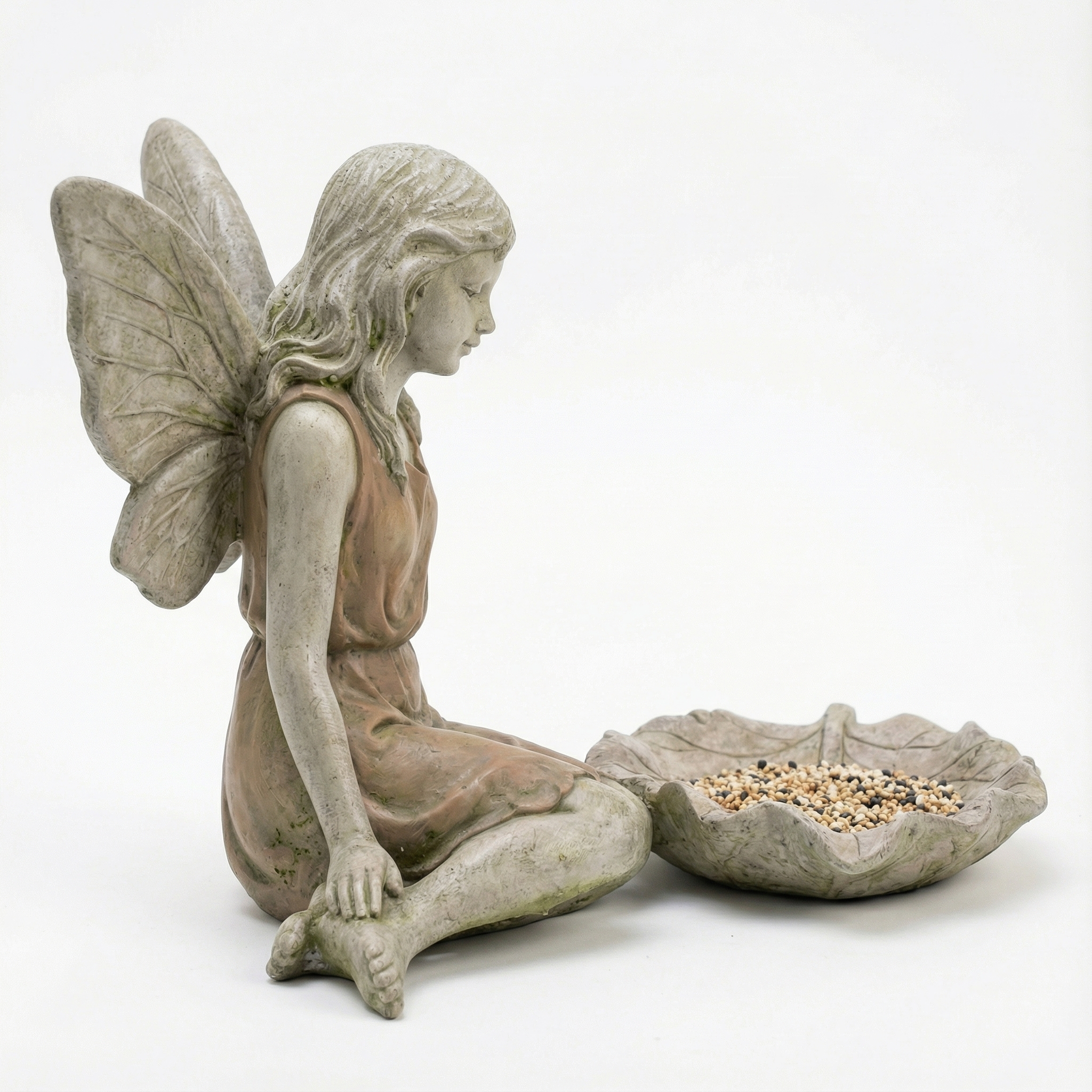Garden Fairy Bird Feeder Statue – A Peaceful Angel Watching Over Your Garden