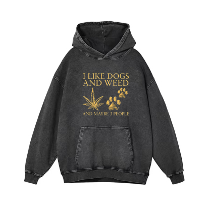 I Like Dogs And Weed Unisex Hoodie
