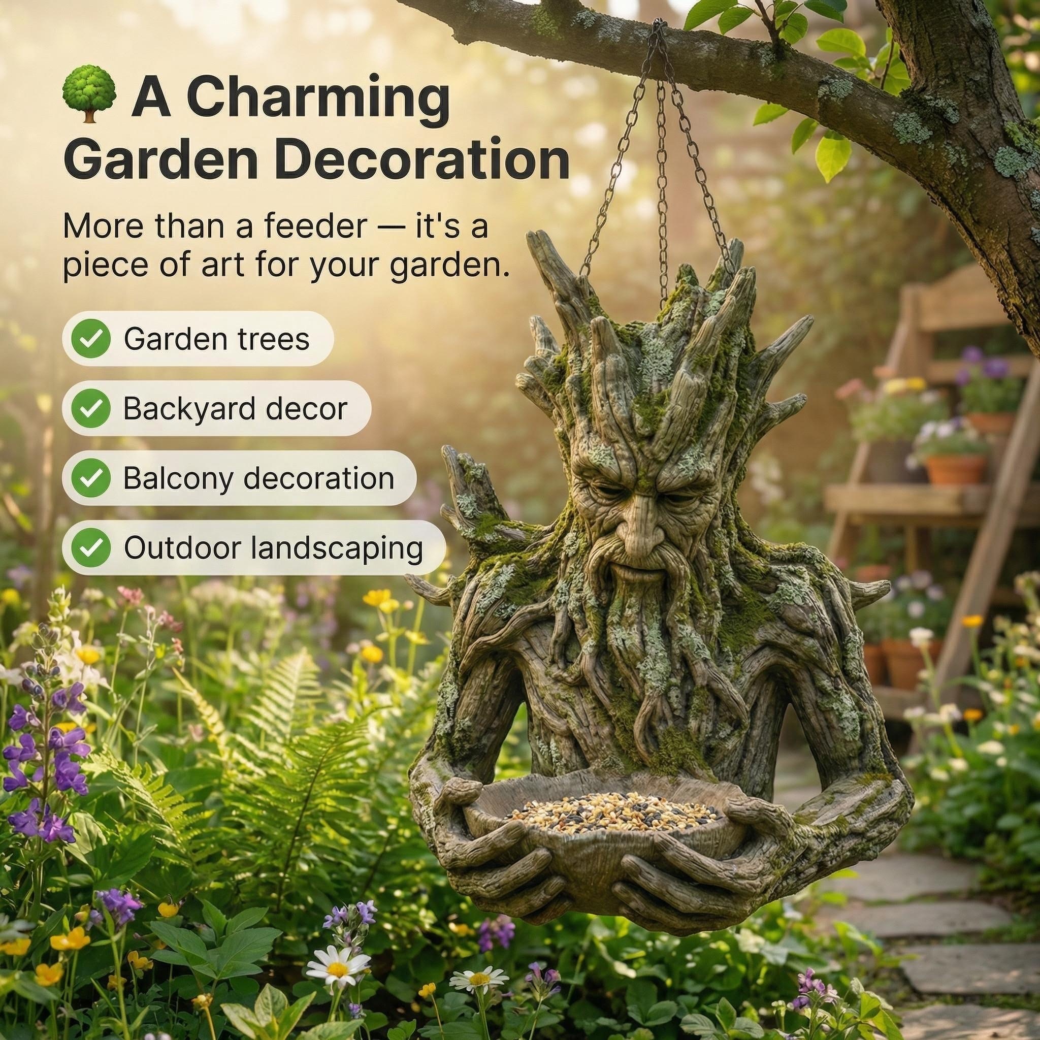 🌳 The Quiet Offering A Tree-Integrated Bird Feeding Sculpture