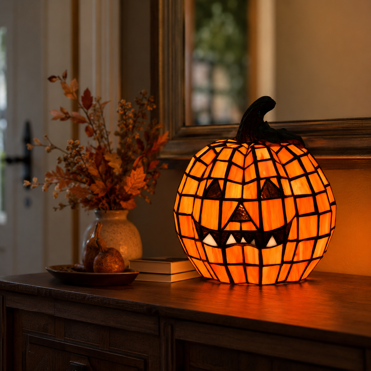 A Warm Vintage Pumpkin Glow For Your Halloween Home-Definedeco