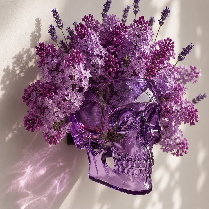 Gothic Skull Wall Vase 💀🌸 – Hangable & Tabletop Freestanding-Definedeco