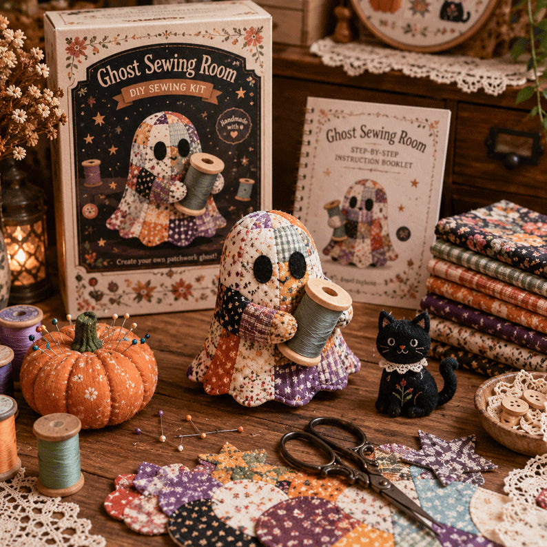 🔥40% Off Last Day - 👻 Little Ghost’s Cozy Halloween DIY Patchwork Kit-Definedeco