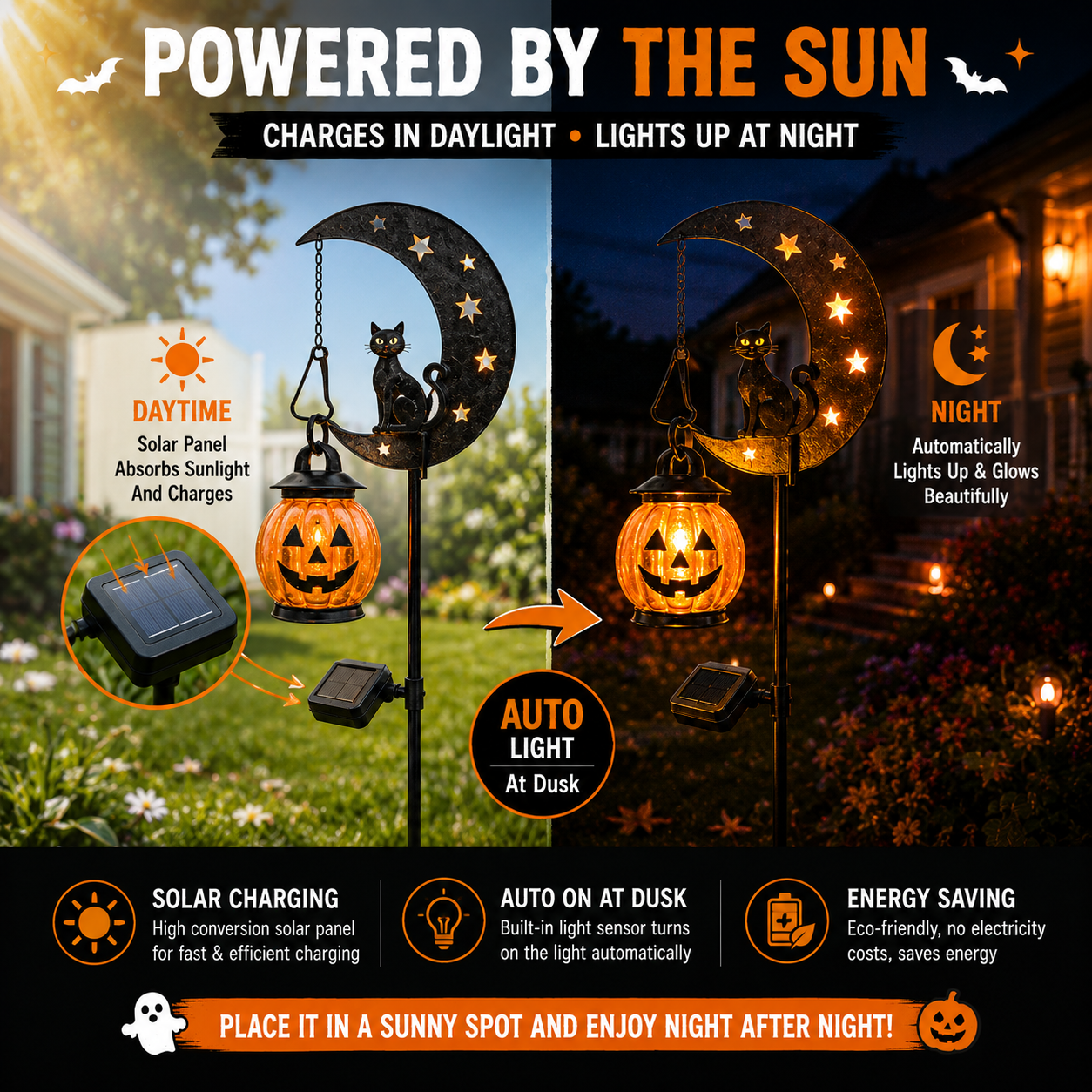 Solar Powered Halloween Garden Stake Light