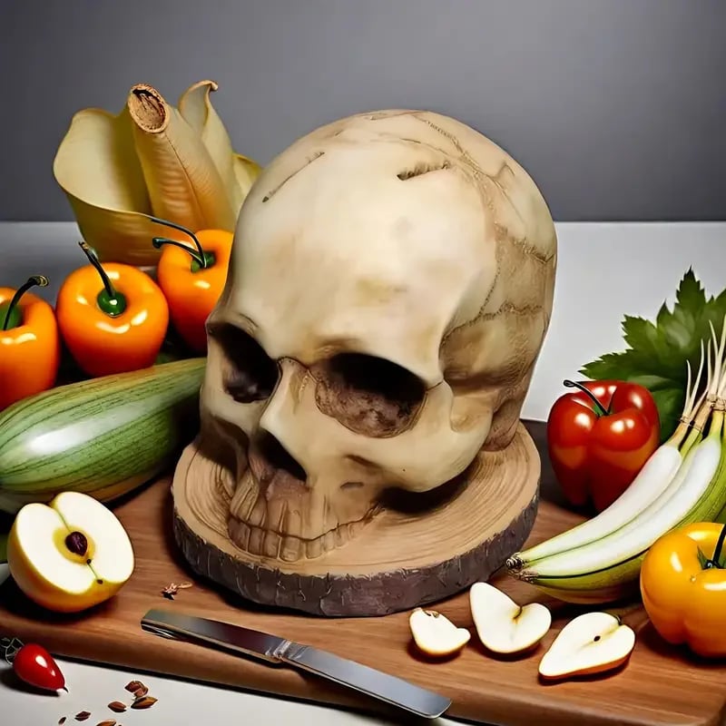 🏆 Best seller - ☠️Gothic Skull Knife Holder✨-Definedeco