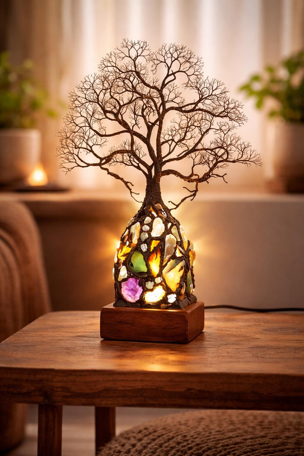 ✨ Bring Positive Energy & Peace Into Your Home With This Stunning Crystal Tree Lamp-Definedeco