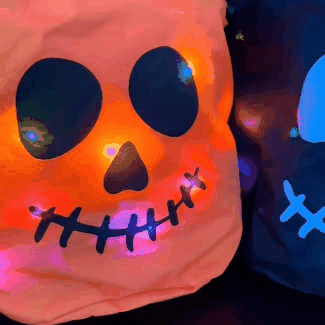 Glow-in-the-dark Halloween candy basket