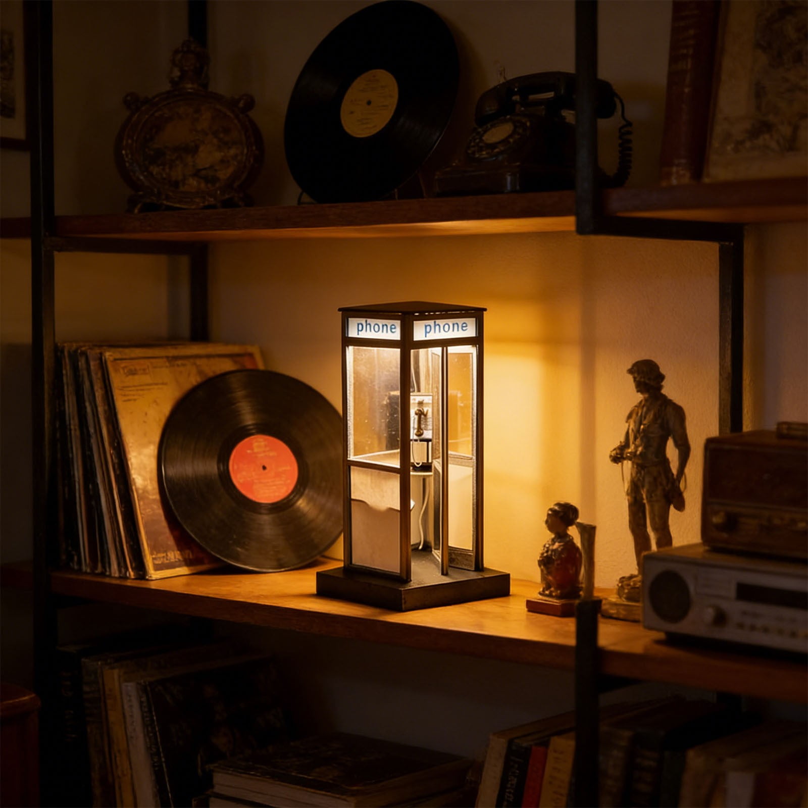 🔥Last Day 49% OFF - ☎️Retro Vintage Tall PhoneBooth Lamp
